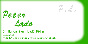 peter lado business card