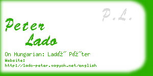 peter lado business card